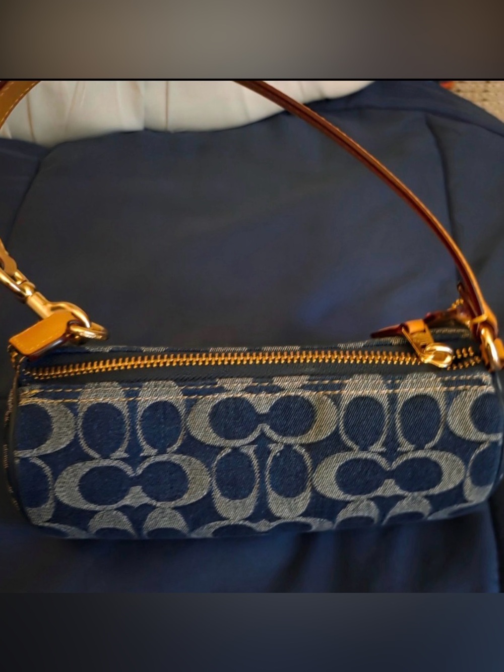 Coach Nolita 19 barrel bag in Denim Signature  FLASH SALE